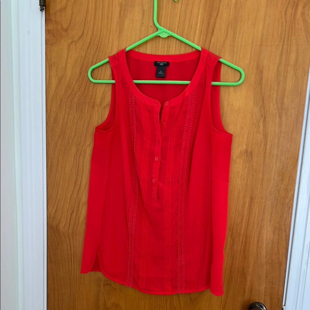 Sleeveless Red Top
